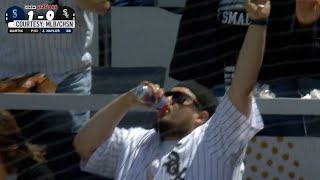 Exclusive Highlights: Fans beer gets knocked over, chugging ensues Details