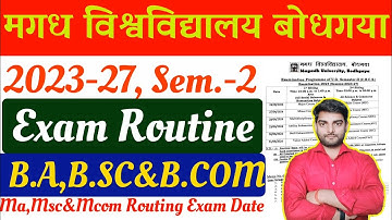 Magadh University Exam Routine Semester 2 2023-27 | Exam Routine kaise download kare 2nd semester