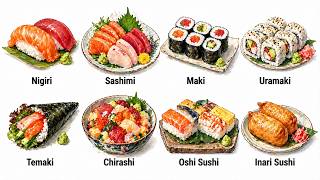 You’re Ordering Sushi WRONG… Every Sushi Type Explained in 8 Minutes
