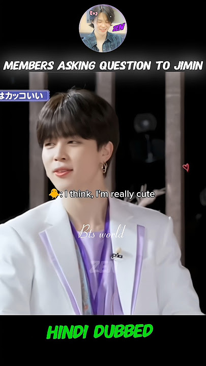 members asking questions to jimin🤣🦋 Hindi dubbed #bts