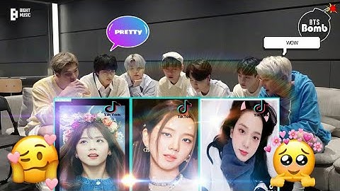 bts reaction to jisoo tiktok
