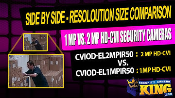Side by Side - Resolution Size Comparison - 1MP VS 2MP HD-CVI
