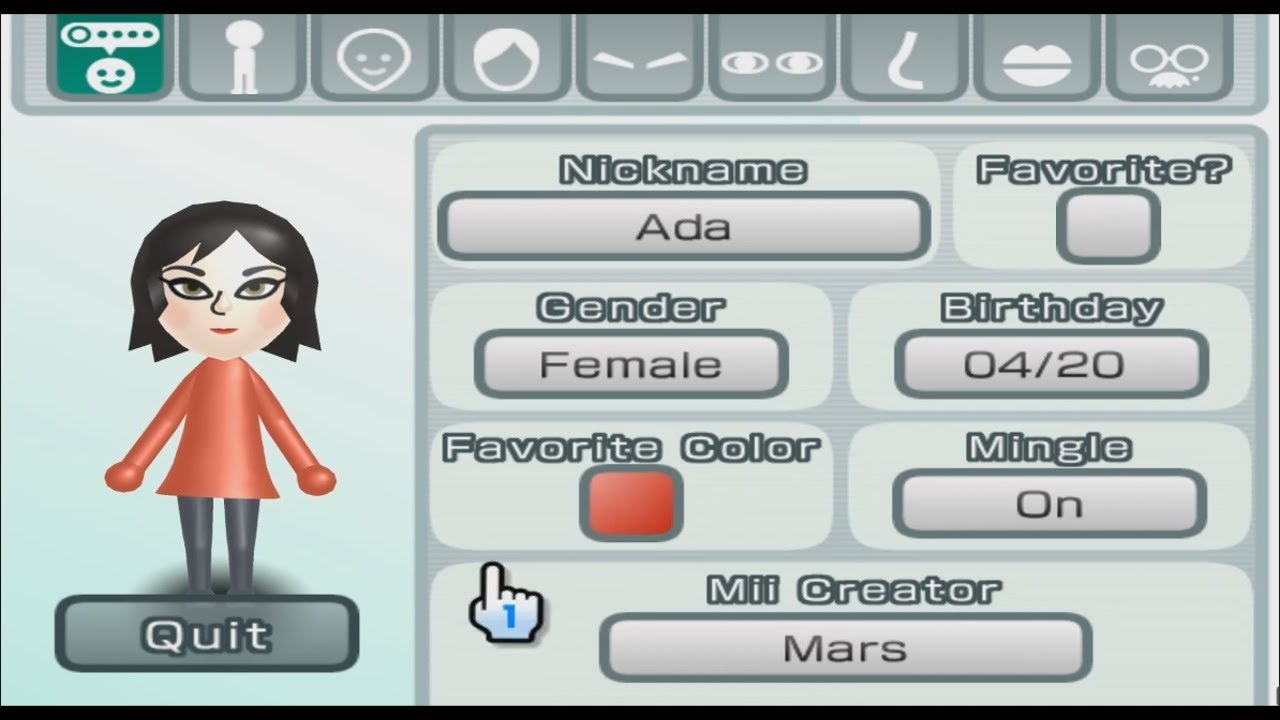 Ada Wong - Resident Evil - Mii 1483 - YouTube