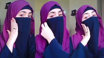 How to Wear a Nose Niqab and hijab Tutorial | How i do my hijab tutorial | Full Coverage Niqab