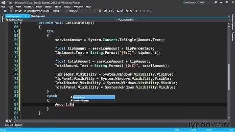 Windows 8 Phone Application Development-16 Calculating Bills (errors)