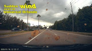 Sudden Gusty Wind Near Universal Orlando