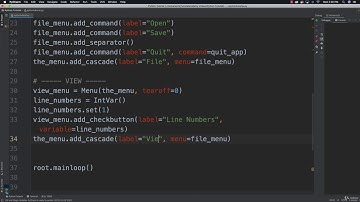 52  Python Tkinter Tutorial 5 Menu Bars