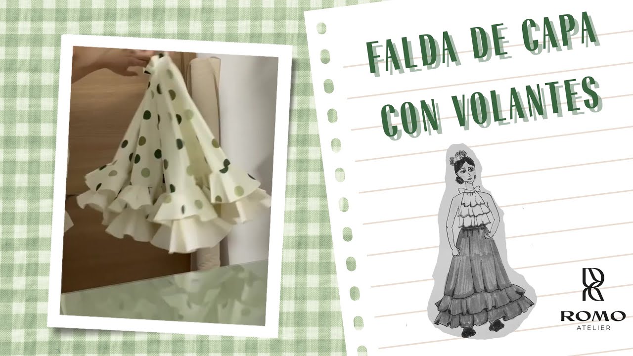 👉 Cómo hacer una FALDA DE CAPA con volantes | + Guía completa paso a paso para las TALLAS 1-10 AÑOS