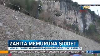 Zabıta Daire Başkanı Tayfun Karali Den Zabıta Memuruna Şiddet Görüntüler Kamerada 