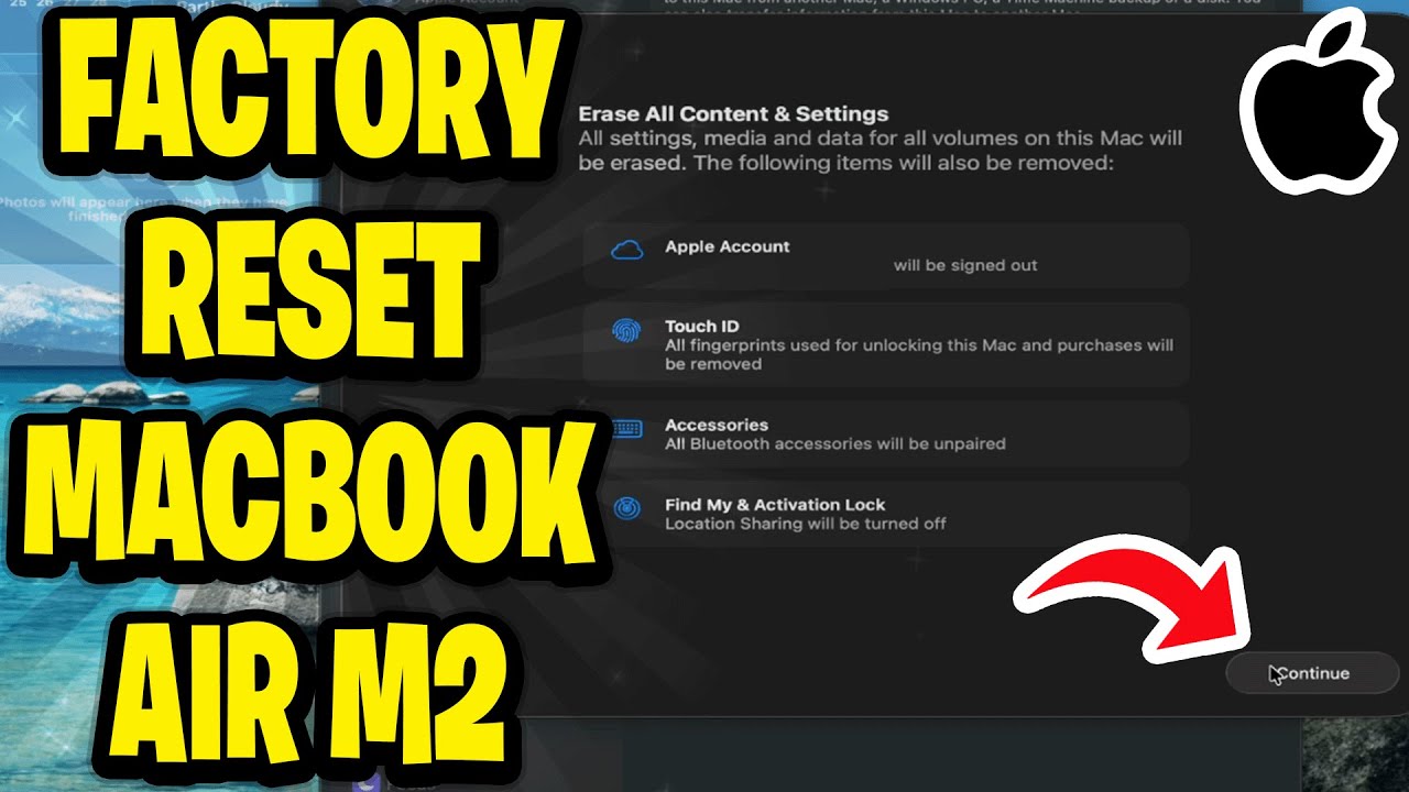 How To Factory Reset Macbook Air M2 - YouTube