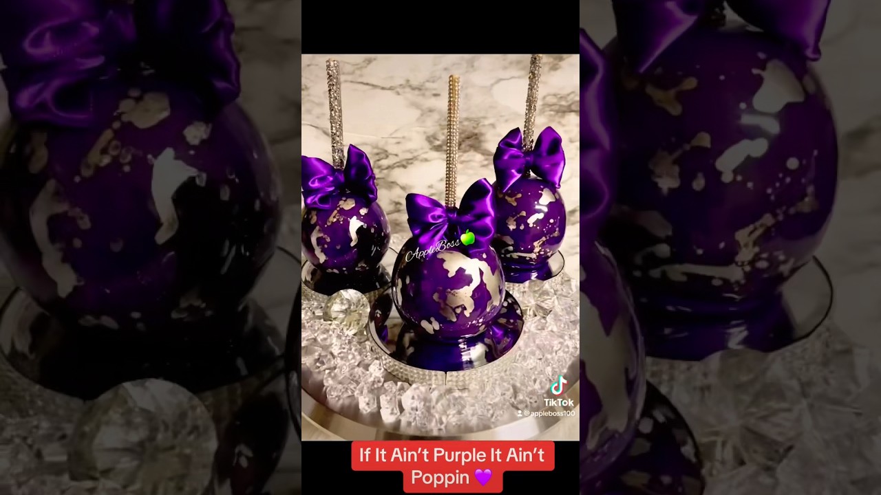 Простые карамельные яблоки с брызгами