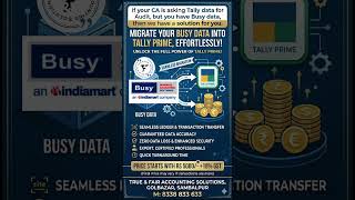 Busy to Tally Data Migration | CA Asking for Tally Data but You Use Busy? #auditready #itrfiling