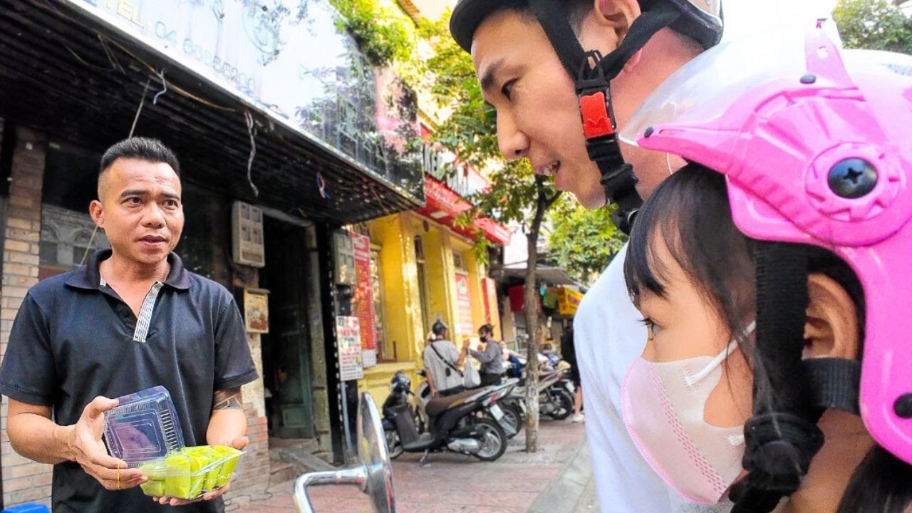 Trên đường mua đồ về thì tìm thấy hương vị của mùa thu Hà Nội rất ngon ! 