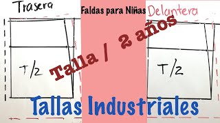 Falda Talla 2 Años Delantero Y Trasero Para Niña