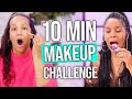 10 Minute NO MIRROR Makeup Challenge!!