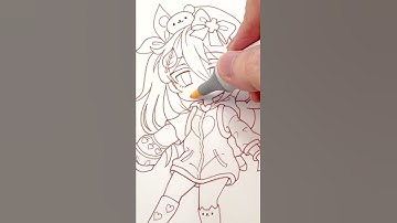 [ #shorts ] Drawing your Gachalife / Gachaclub OC! with Copic & Ohuhu markers  #97