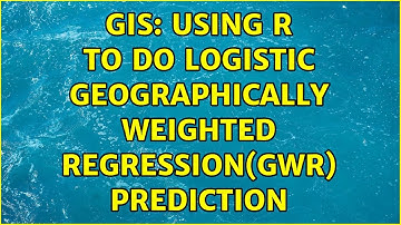 GIS: Using R to do logistic geographically weighted regression(GWR) prediction