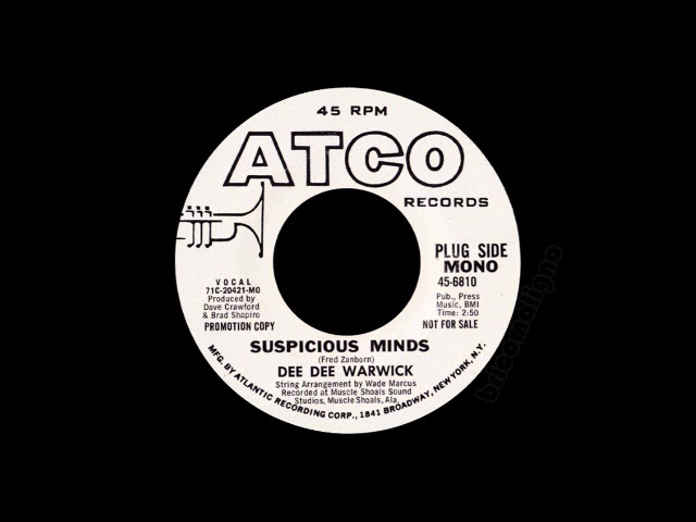 Dee Dee Warwick - Suspicious Minds - YouTube