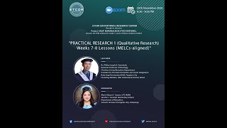 “Practical Research 1 (Qualitative Research) Quarter 1 Weeks 7-8 Lessons (MELCs-aligned)”