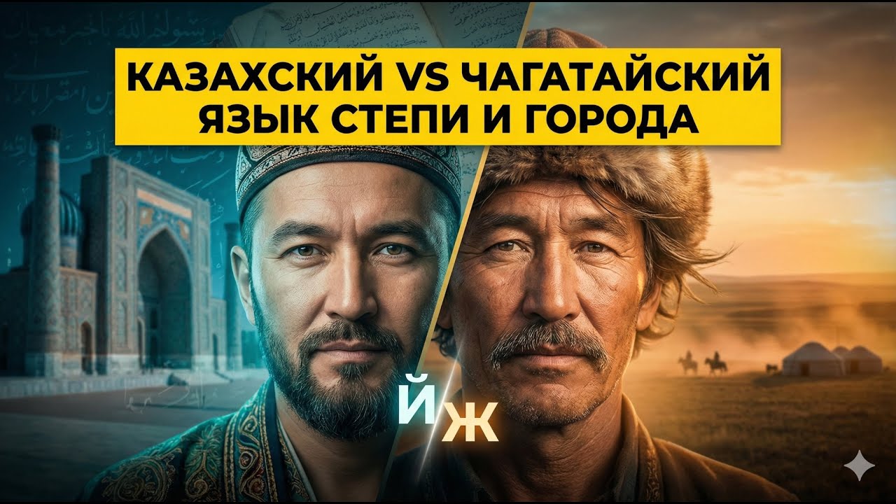 🌍 ЧАГАТАЙСКИЙ и КАЗАХСКИЙ: Сравнение Двух Языков Центральной Азии