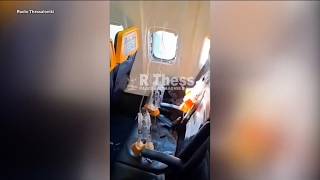 Person almost sucked out of plane window in terrifying incident above Greece