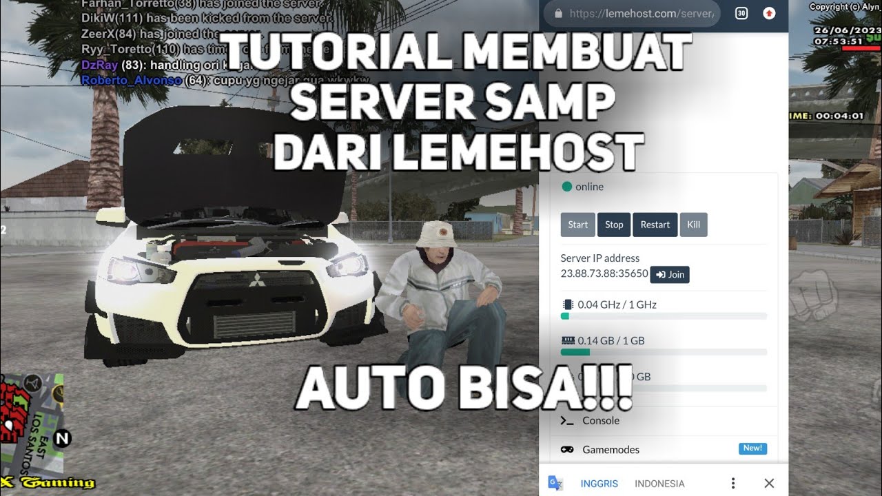 TUTORIAL MEMBUAT SERVER SAMP DI LEMEHOST AUTO BISA!!! - YouTube