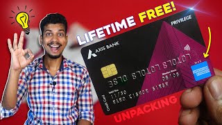 UNPACKING - Lifetime FREE - Axis Bank Privilege Amex Credit Card Review, Benefits - Privilege Amex