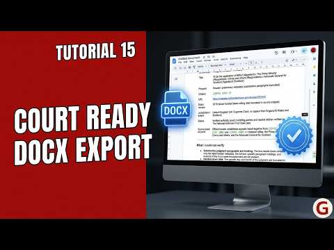 15. Exporting Court-Ready Documents (DOCX & Clean Copy)