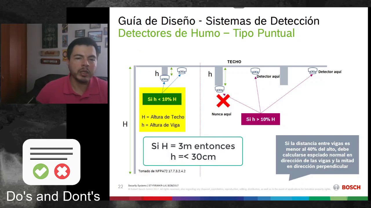 Consejos de Detección de Incendios - Video 3 - Calculando el espaciado en caso de techos con vigas