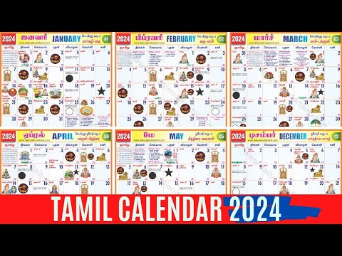 Tamil Calendar 2024 | January To December | Holidays, Festivals, Auspicious Days x Muhurtham Dates