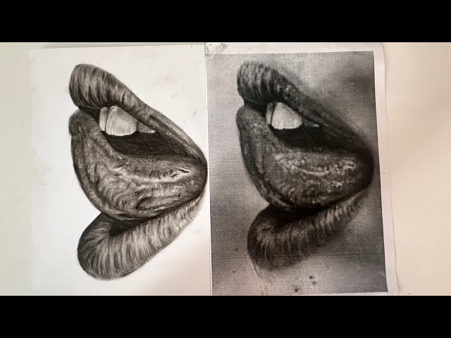 How to Draw a tongue easy step by step | How to draw lips and