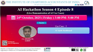 AI Hackathon S4 E8 UC5 – AI Audit Dashboard – CA. Shashank Saboo