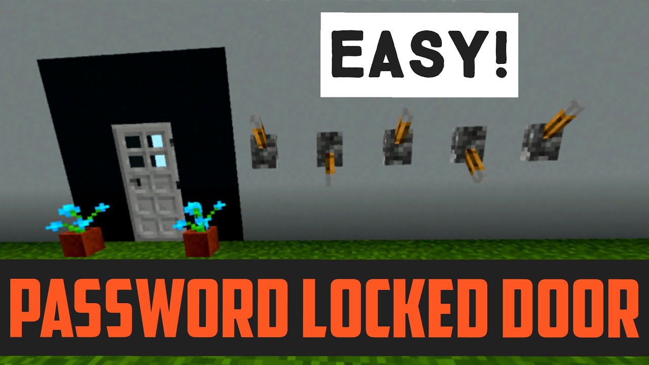How to make a PASSWORD LOCKED DOOR WITH LEVERS in MINECRAFT! (For ALL
