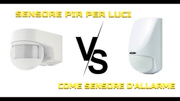 SENSORE DI MOVIMENTO INFRAROSSI PER LUCI COLLEGATO A UN SISTEMA D