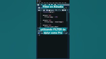 FILTER de dplyr como PRO en RStudio 🦾 #rstudio #dplyr #programacion #datascience #bigdata