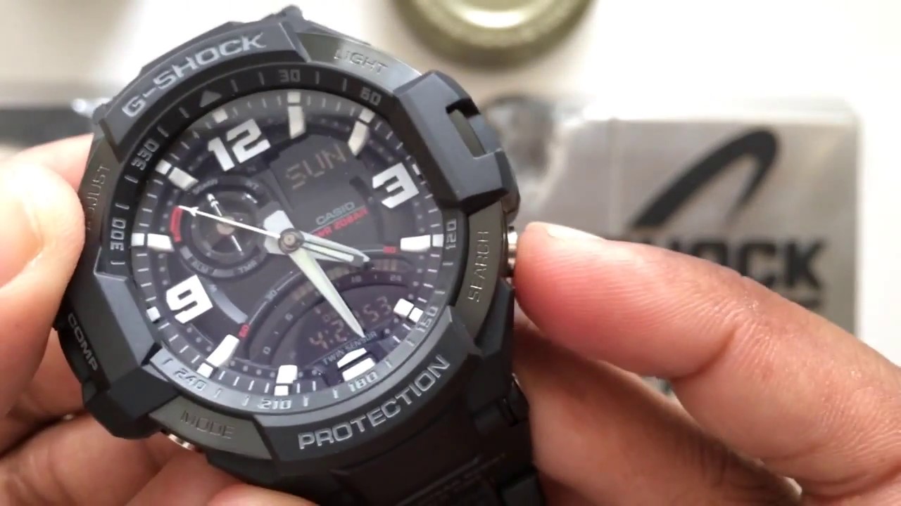 Review G-Shock GA1000FC-1 Aviator Casio Watch Black - YouTube