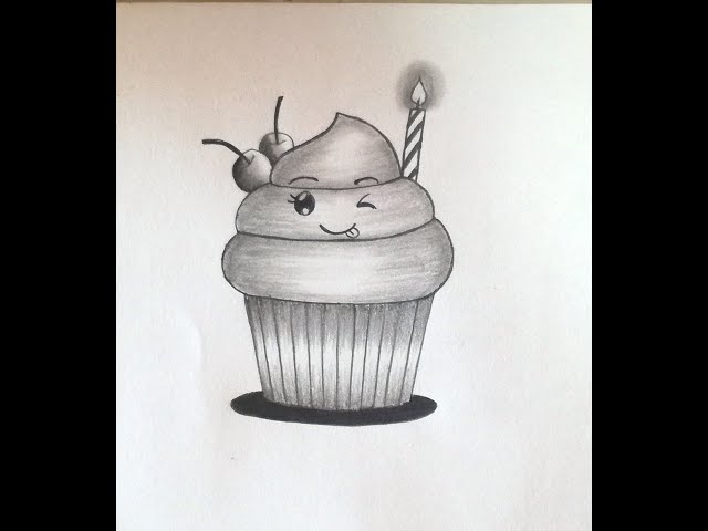 Cupcake Drawing Recipe Baking, cake, white, food, monochrome png | PNGWing