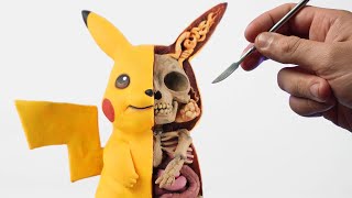 I Made PIKACHU ANATOMY Sculpture | Pokémon - Timelapse