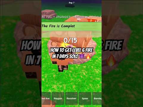 TUT ON HOW TO GET LEVEL 6 FIRE SOLO Roblox 99nightintheforest Tutorial Robloxfyp Fyp