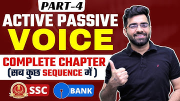 (Part -4) Active Passive Voice | Complete Chapter | English Grammar For SSC & Bank | Tarun Grover