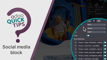 Odoo Quick Tips - Social media block [Website]