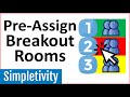 How to Pre-Assign Zoom Breakout Rooms (Tutorial)