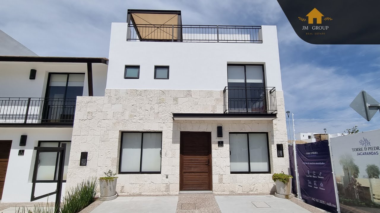 Casa en venta 🏡 Caliza  Refugio Qro.📍 Con Roof Garden $4,510,000 Sin Roof 3,660,000