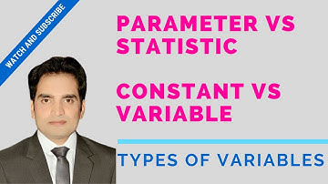 Parameter, Statistic, Constant, Variable, Types of variables, Muhammad Usman | In Urdu Hindi English