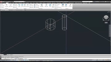 Autocad 2014 3d Simple cylinder with hole.