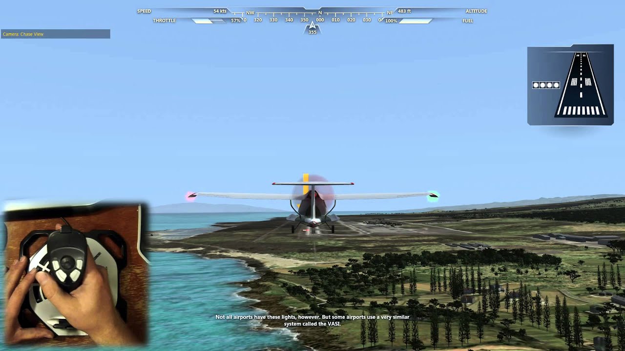 Microsoft Flight - Missions Tutorial 2 - Landing - Joystick Cam - YouTube