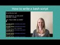 How to write a bash script
