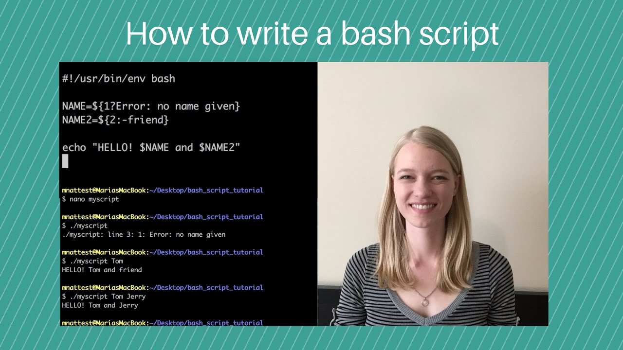 How to write a bash script