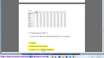 Table Matlab OR Matlab table: How to make a table in MATLAB?