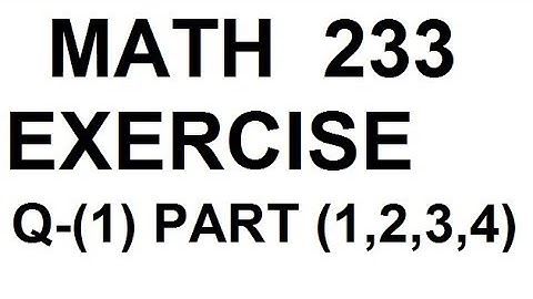 dae math 233 2nd year chapter no 2 exercise no 2.4 question no 1 to 4